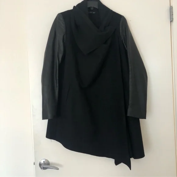 AllSaints Hyde Monument CoatKendall Jenner Worn StyleVegan Leather Sleeves